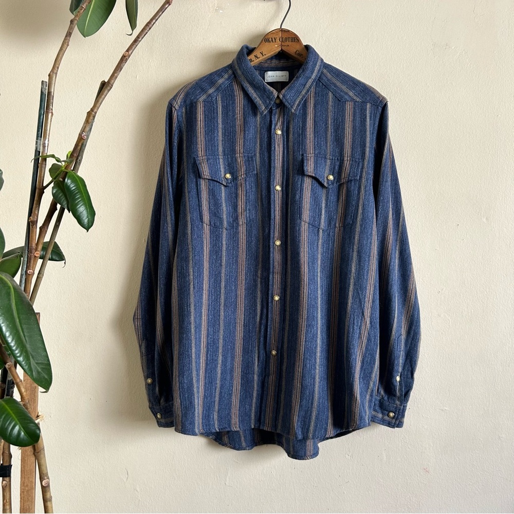 John Elliott Pearl Button Western Flannel